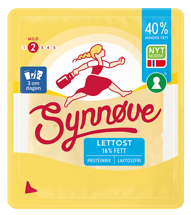 Lett gulost 40% mindre fett (16%) skivet  150g