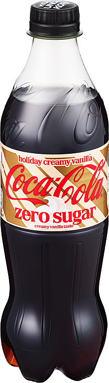 Coca-cola zero sugar holliday creamy vanilla flaske  24x0,5l