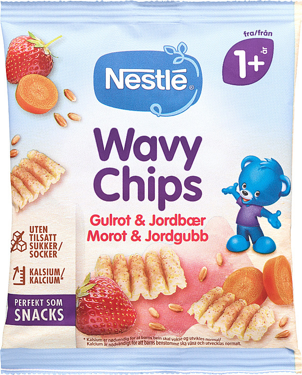 Wavy chips carrot strawberry 1year  7g