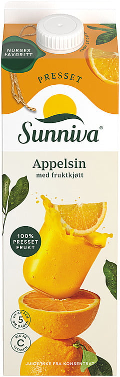Premium appelsinjuice m/fruktkjøtt     1l
