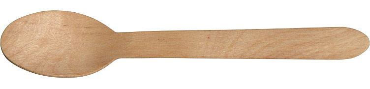 Skje brun 16cm bjørketre voks  100stk