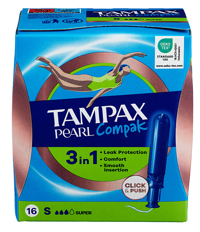 Tampong compak pearl super  16stk