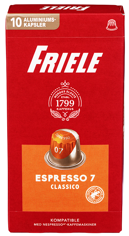 Friele coffee capsule espresso 7  10pce