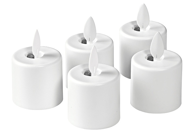 Movingflame led oppladbare reservelys 38x36mm  5stk