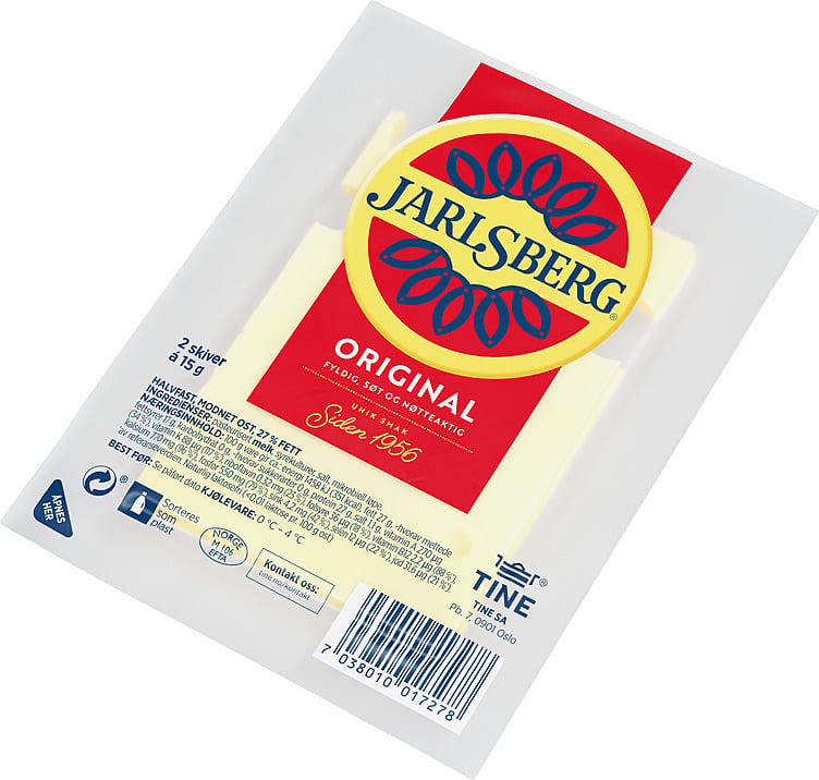 Jarlsbergost f45 15g skiver   3kg