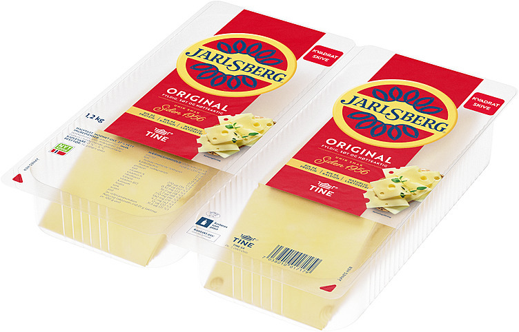 Jarlsberg 27 % kvadratskive 100x12g  1,2kg