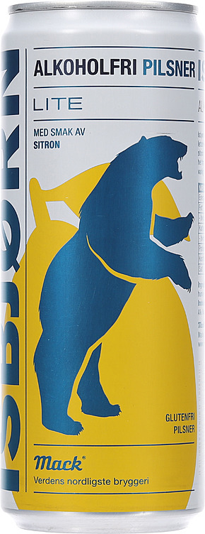 Isbjørn lite lemon alcohol free bx  24x33cl