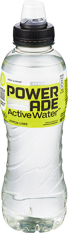 Powerade active water lemon lime flaske  12x0,5l