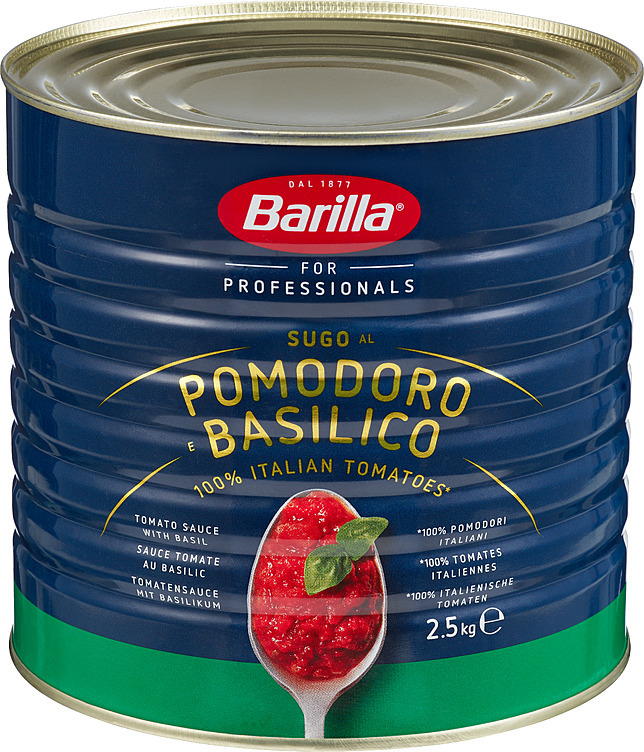 Tomat & basilikumsaus  2,5kg
