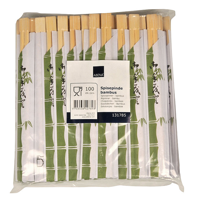 Spisepinner bambus papir innpakket  21cm  100stk
