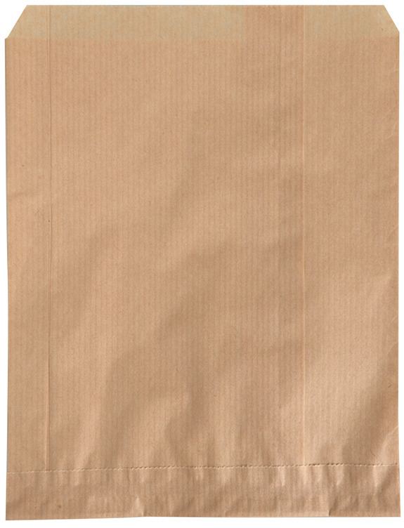 Brødpose brun papir u/vindu  33,5x24,33cm  1000stk