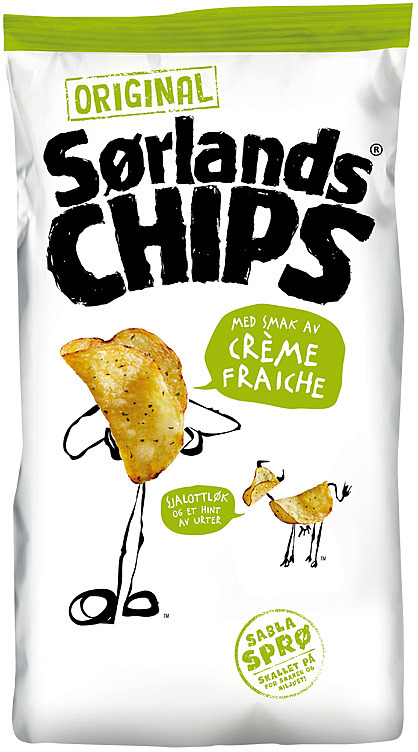 Sørlandschips original crème fraîche  200g