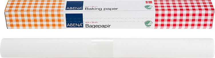 Bakepapir rull bleket, eske  38cmx8m