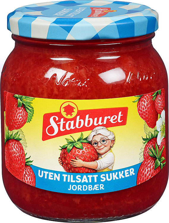 Syltetøy jordbær u/tilsatt sukker   380g