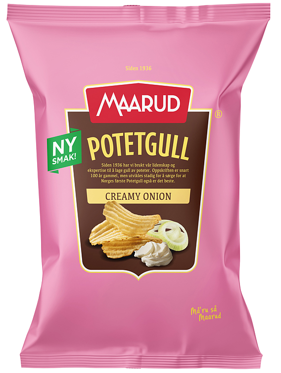 Potetgull rifla creamy onion  200g