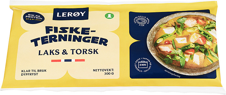 Laks torsk terninger  300g