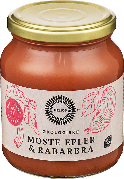 Eplemos rabarbra økol  360g