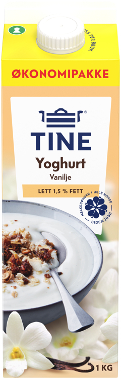 Yoghurt vanilje 1,5%  1kg