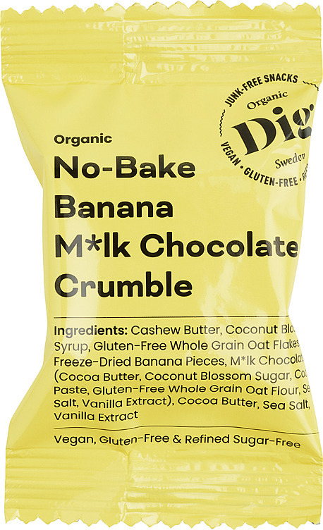 Dig banana milk chocolate crumble  35g