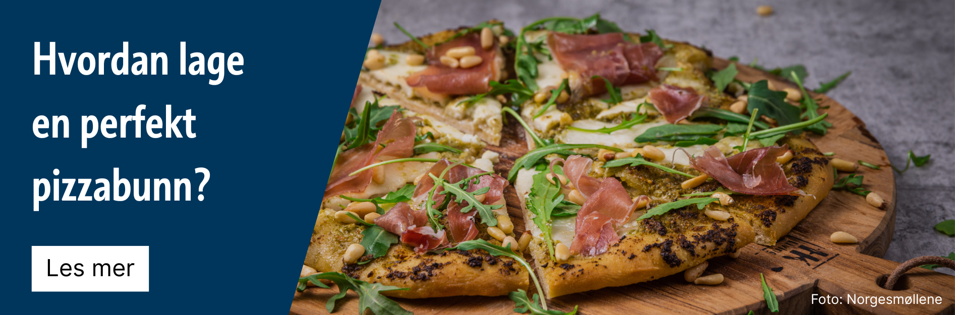 Fersk pizza på fjøl