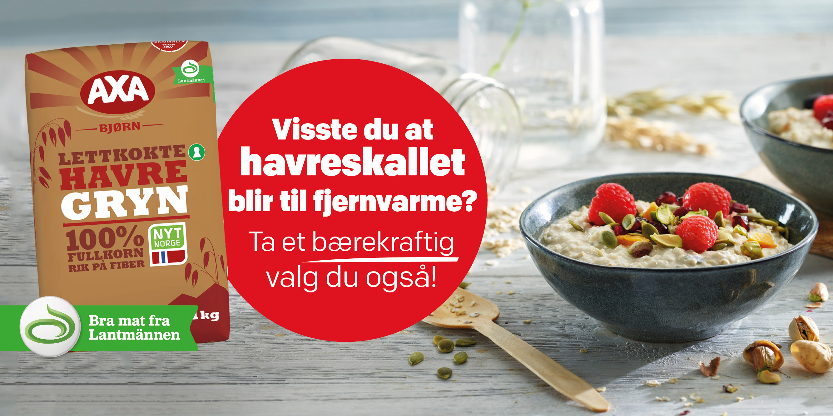 Når du velger AXA frokostprodukter bidrar du til et bedre miljø!
