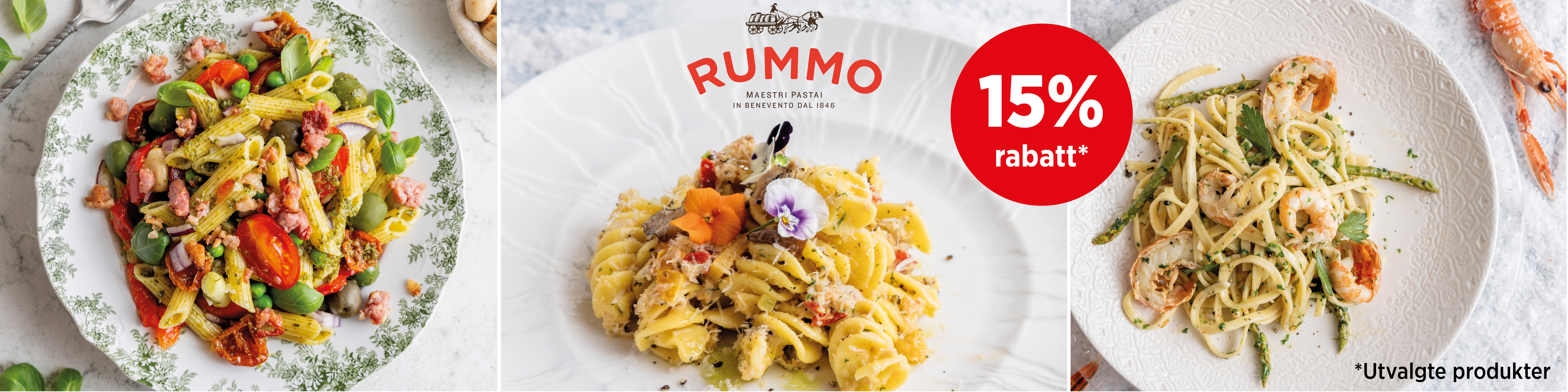 -15% på utvalgte produkter fra Rummo