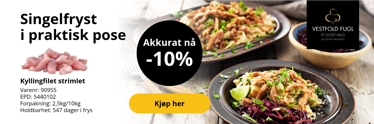 Ekstra gode priser på strimlet kylling ut året!